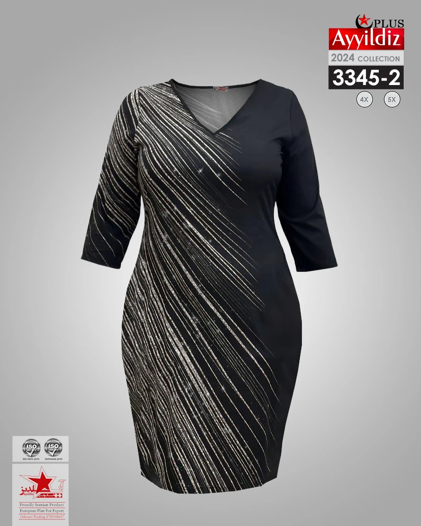 تونیک مجلسی سایز بزرگ زنانه کد 3345