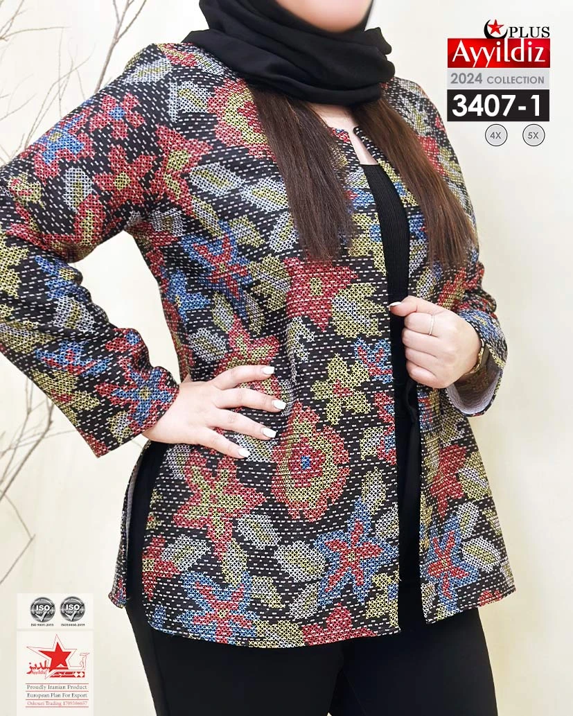 کت مجلسی سایز بزرگ زنانه کد 3407