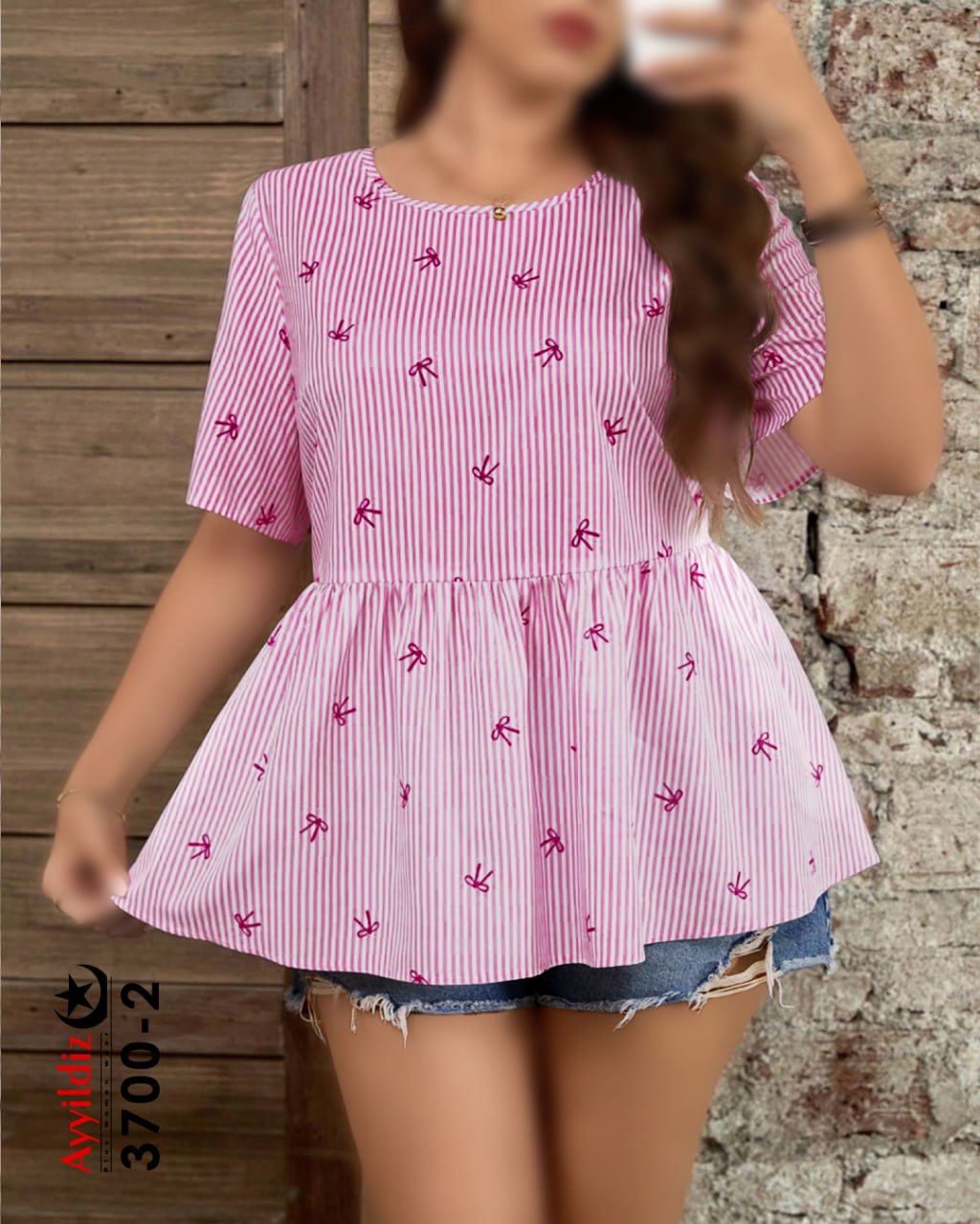 شومیز مجلسی سایز بزرگ زنانه کد 3700