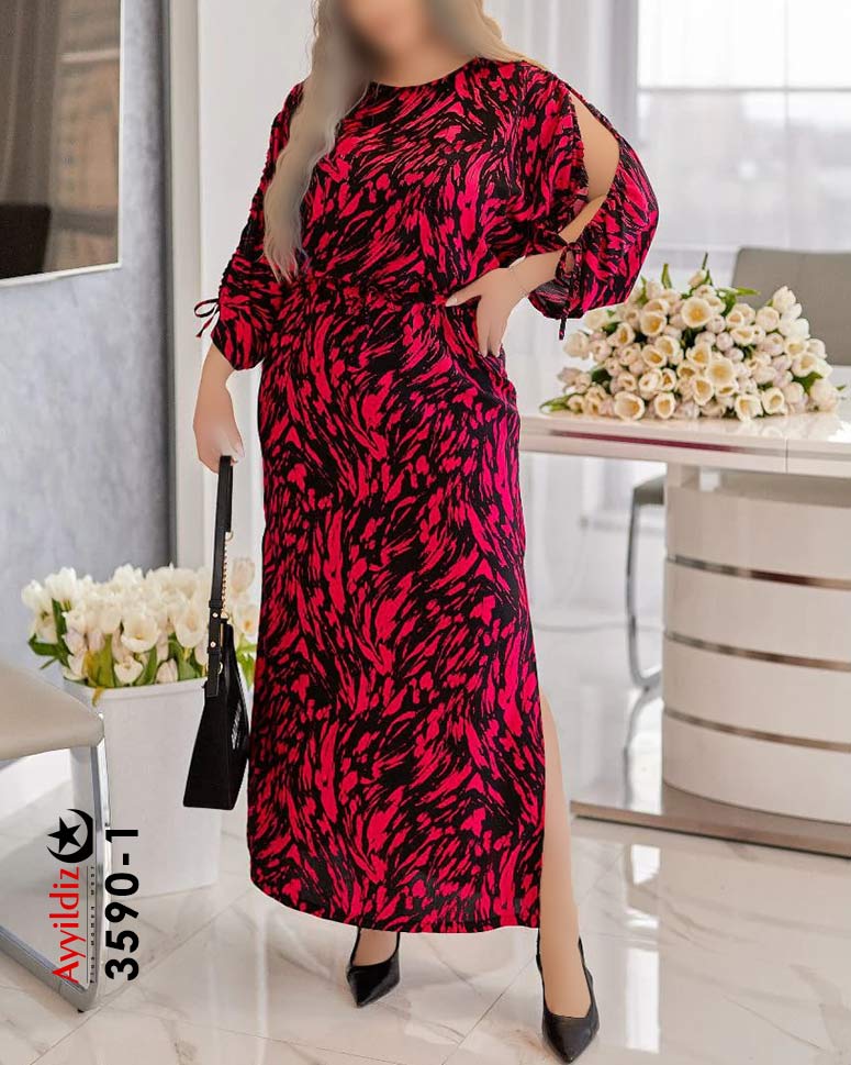 پیراهن ساحلی سایز بزرگ زنانه کد 3590