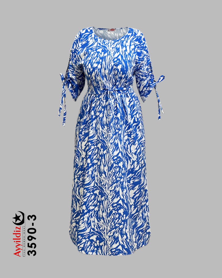 پیراهن ساحلی سایز بزرگ زنانه کد 3590