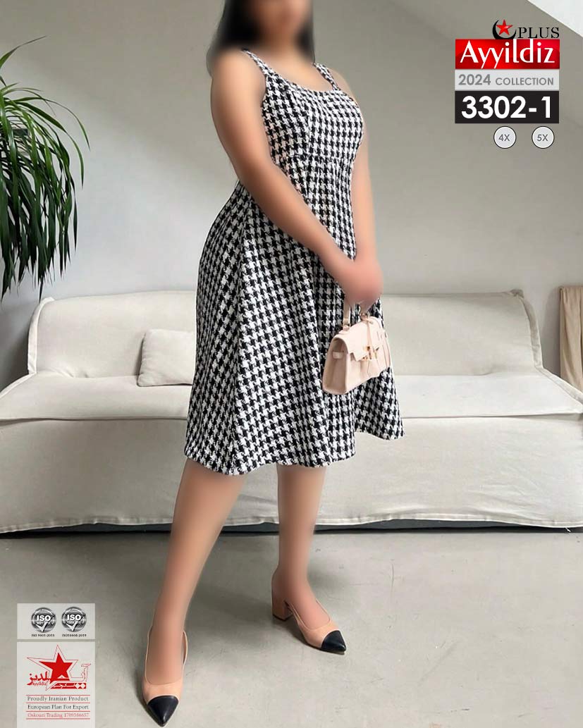 سارافون مجلسی سایز بزرگ زنانه کد 3302