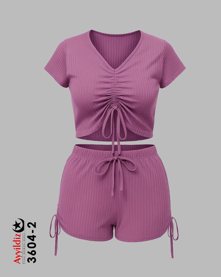 تاپ شورت سایز بزرگ زنانه کد 3604