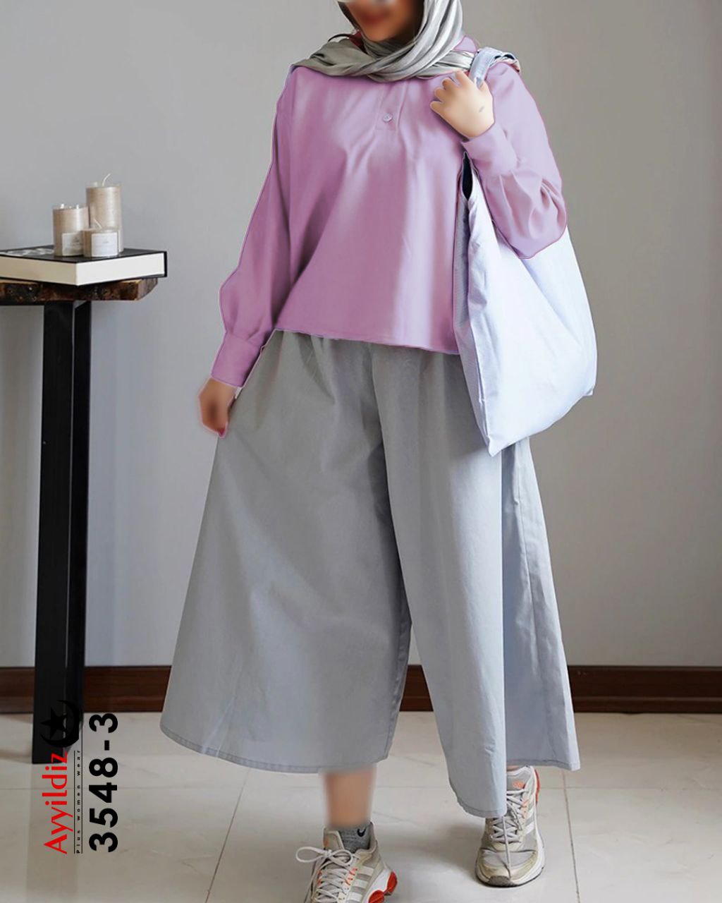 شومیز سایز بزرگ زنانه کد 3548