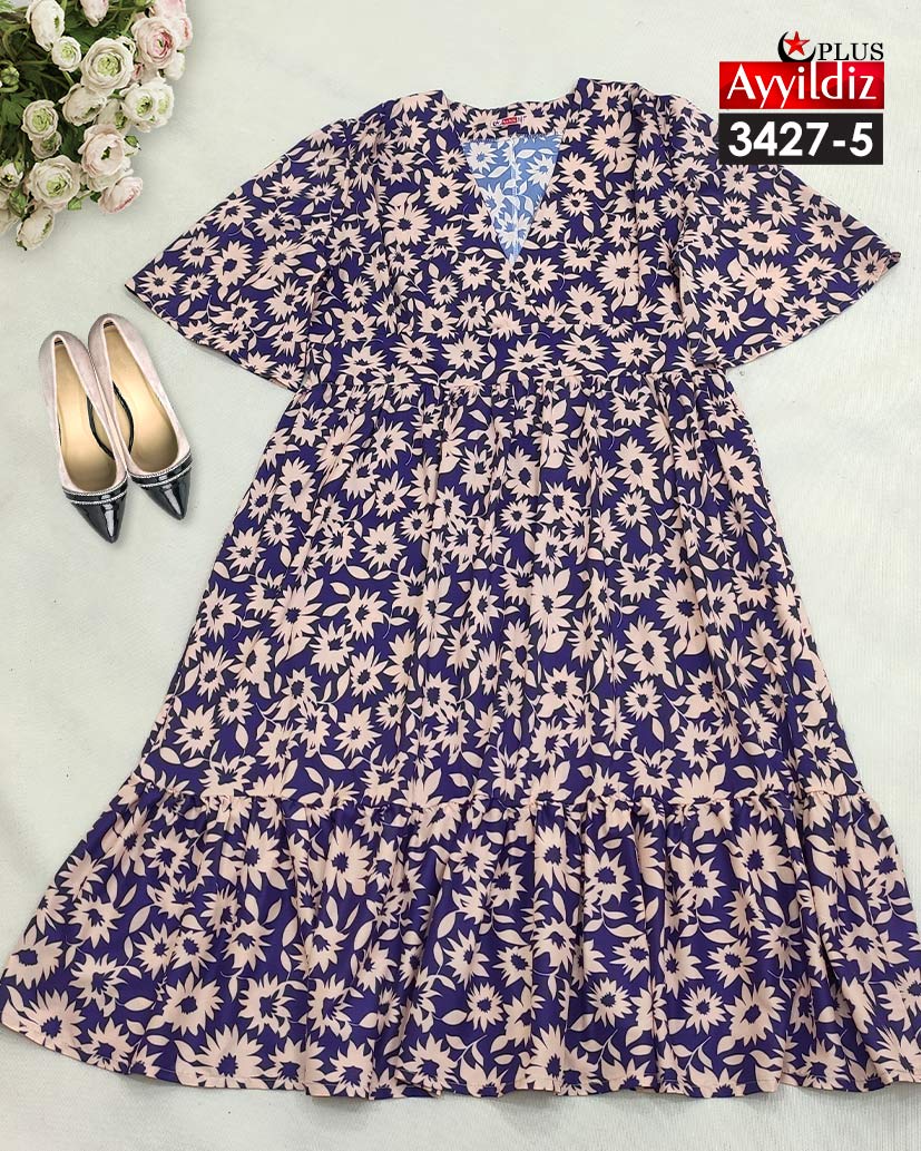 پیراهن مجلسی سایز بزرگ زنانه کد 3427
