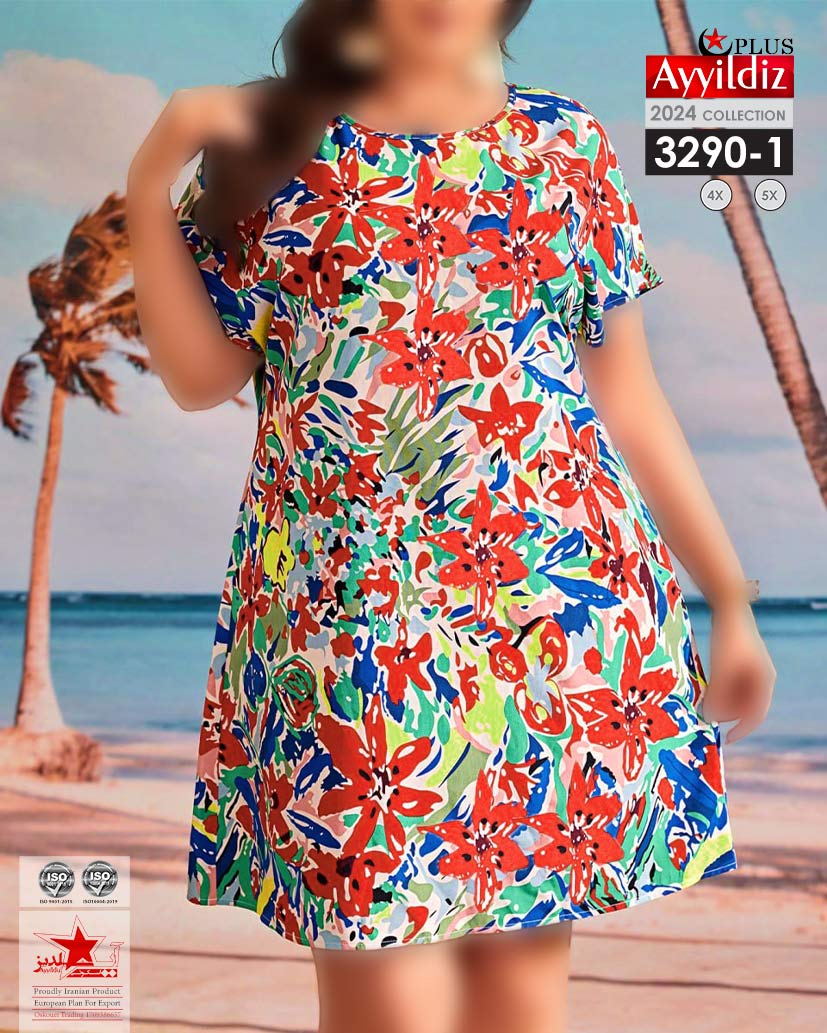 تونیک راحتی سایز بزرگ زنانه کد 3290