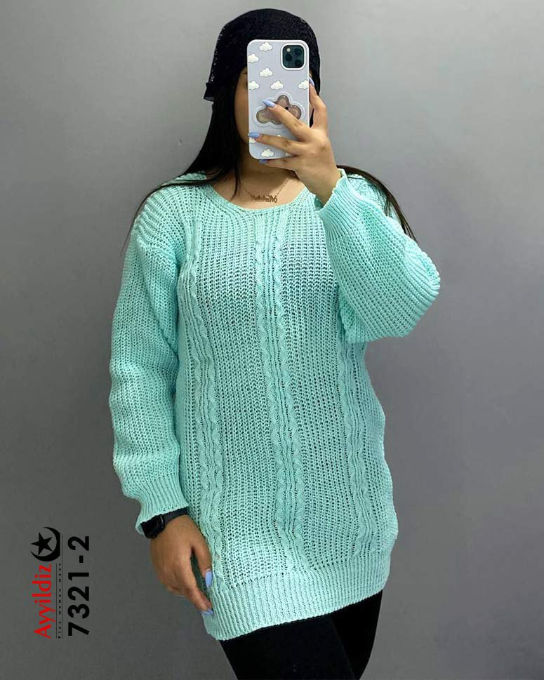 بلوز بافت زنانه سایز بزرگ کد 7321