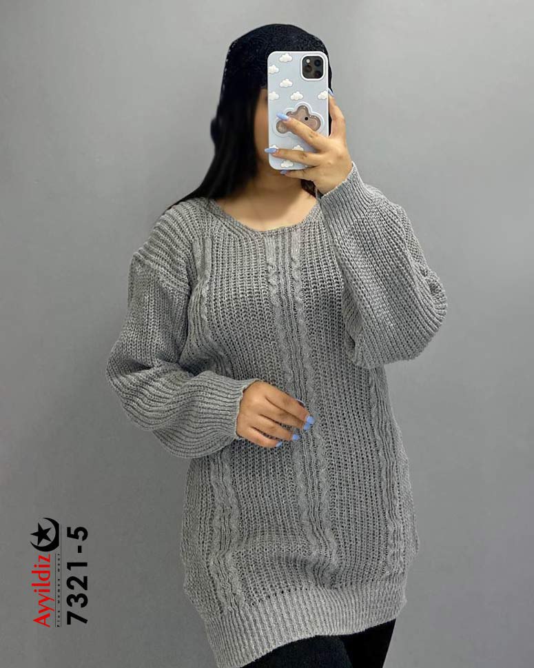 بلوز بافت زنانه سایز بزرگ کد 7321