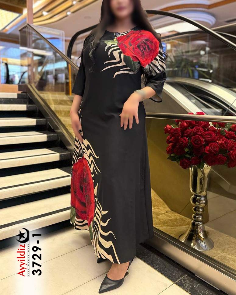 پیراهن مجلسی زنانه سایز بزرگ کد 3729