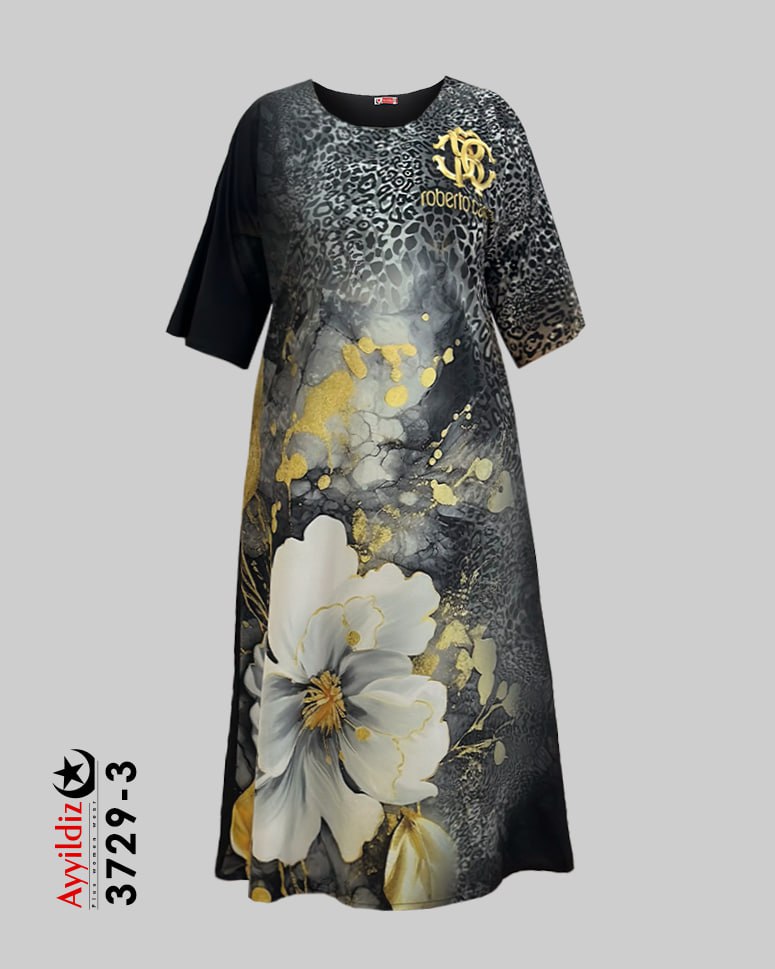 پیراهن مجلسی زنانه سایز بزرگ کد 3729