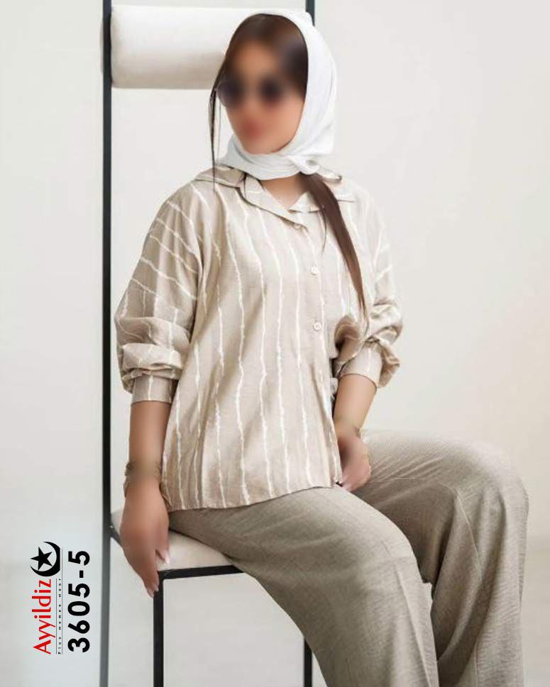 شومیز مجلسی ترند سایز بزرگ زنانه کد 3605