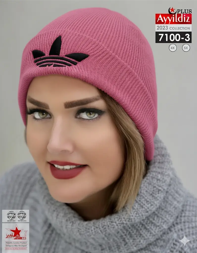 کلاه بافت زنانه طرح آدیداس کد 7100