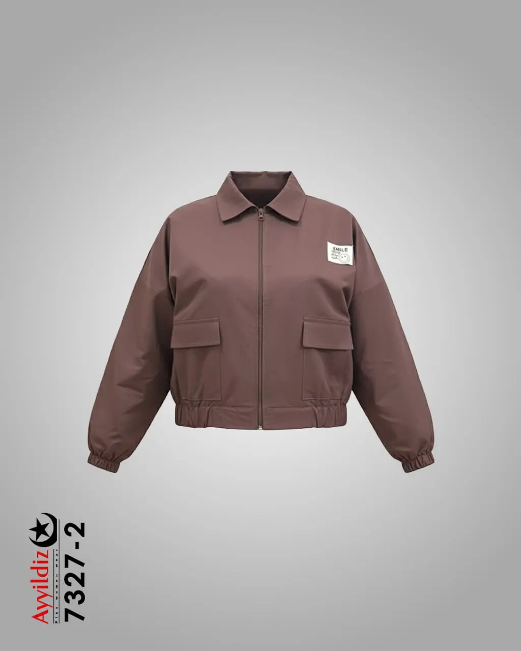 بامبر ژاکت سایز بزرگ زنانه کد 7327