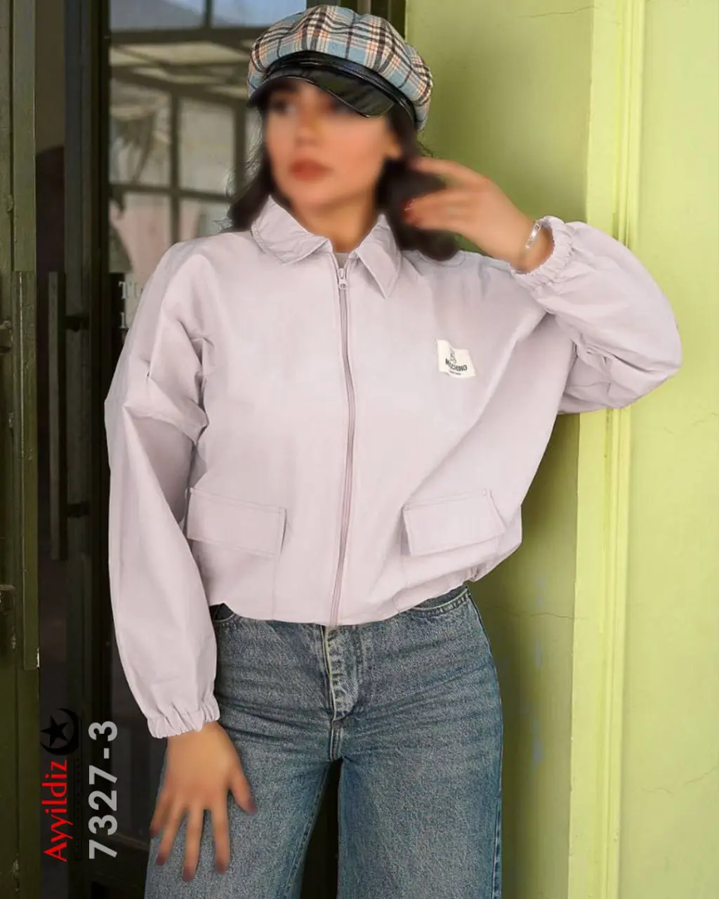 بامبر ژاکت سایز بزرگ زنانه کد 7327