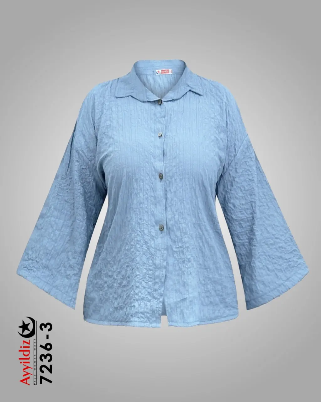 شومیز  مانتویی سایز بزرگ زنانه خنک  کد 7236