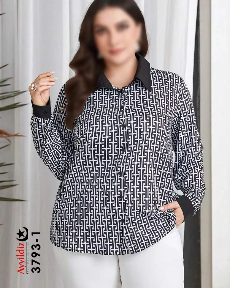 شومیز مجلسی سایز بزرگ زنانه کد 3793
