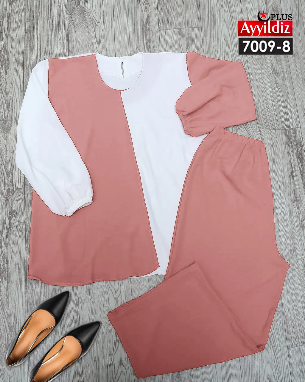 ست بلوز شلوار سایز بزرگ زنانه بزرگ کد 7009