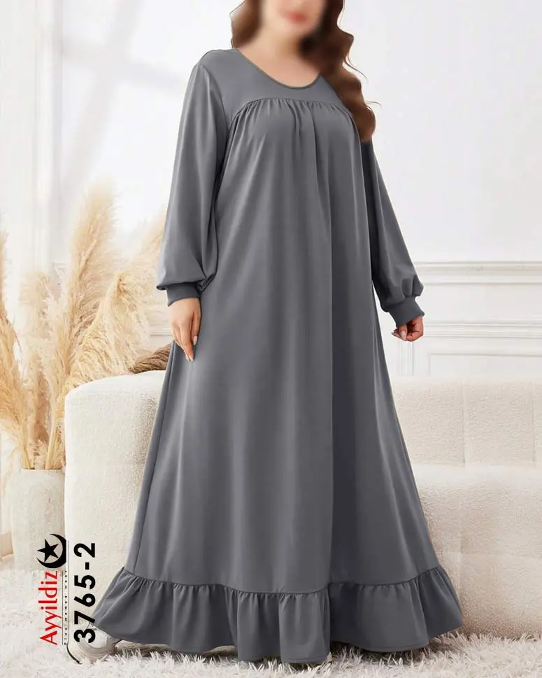 پیراهن کفتان بلند زنانه سایز بزرگ کد 3765