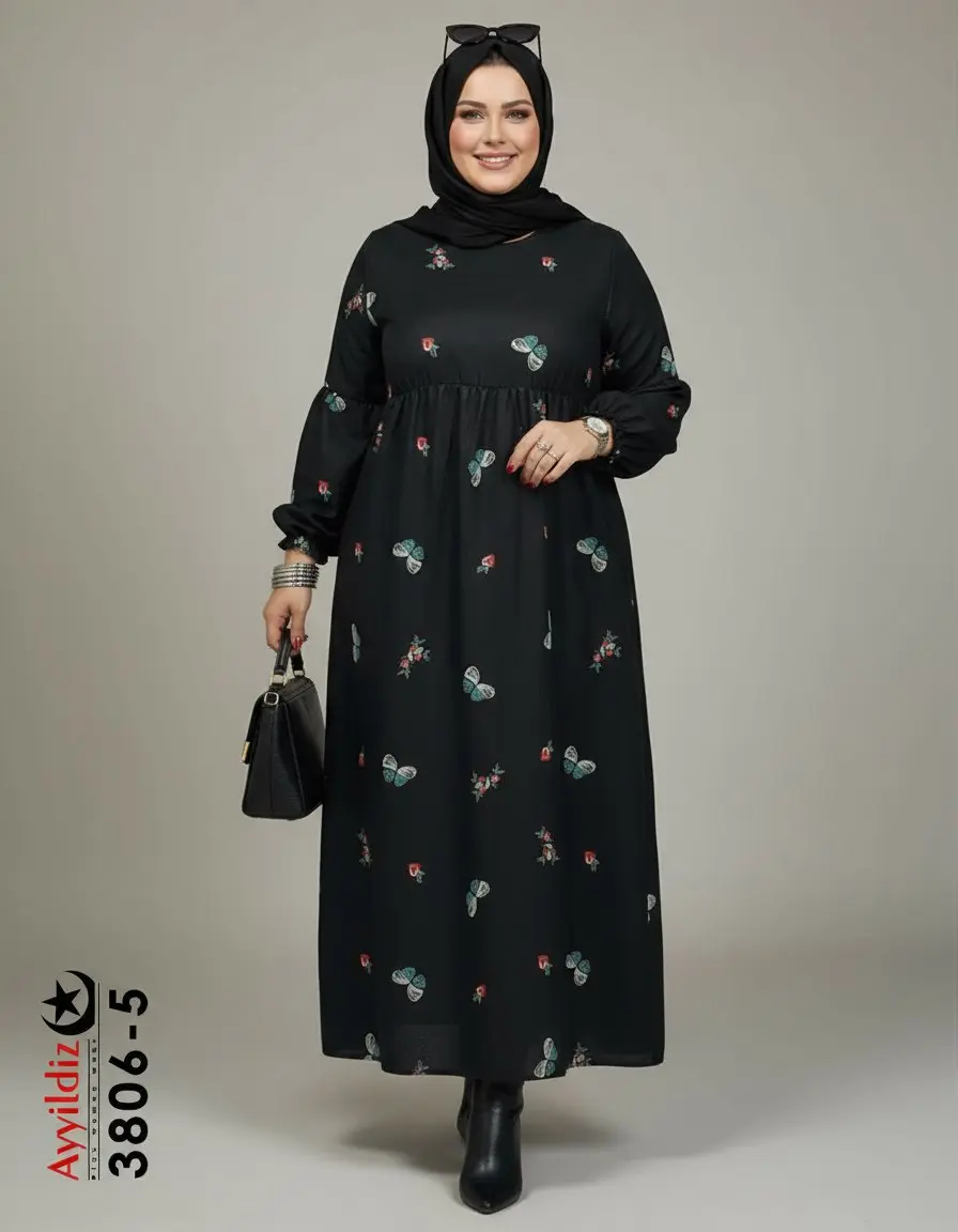 کفتان سایز بزرگ زنانه کد 3806-5