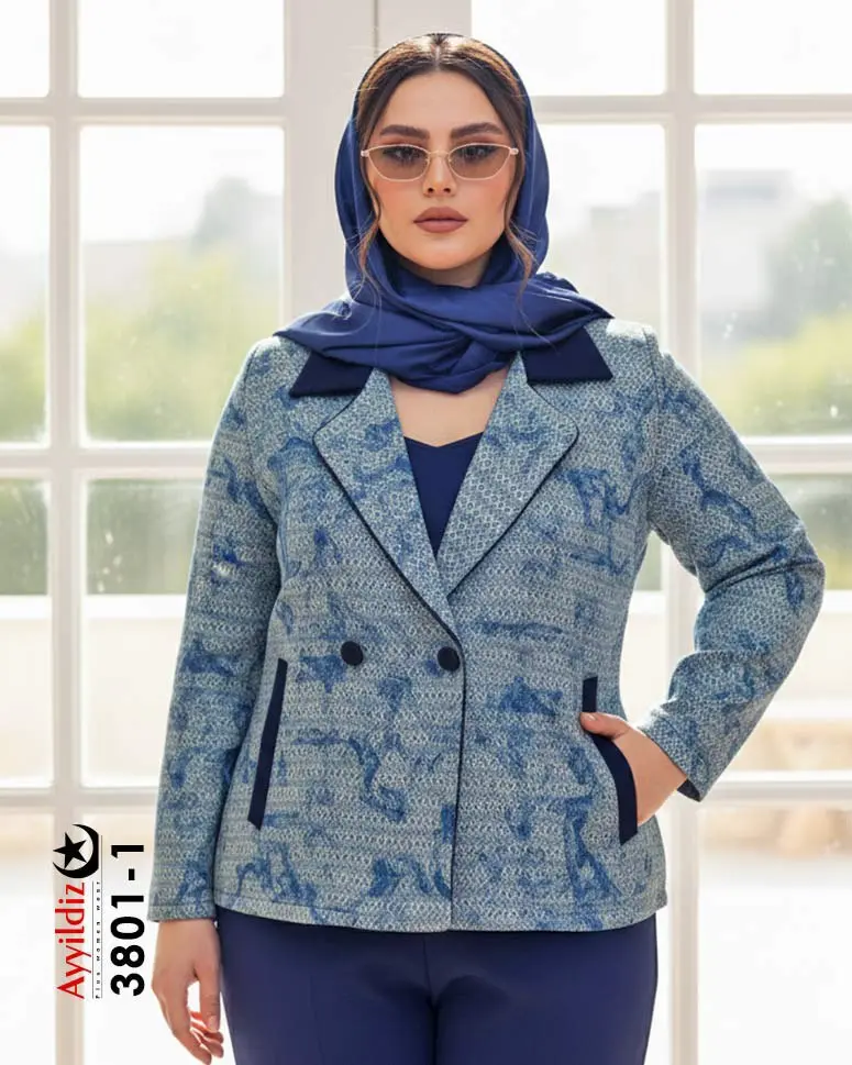 کت سایز بزرگ زنانه پاییزه 3801