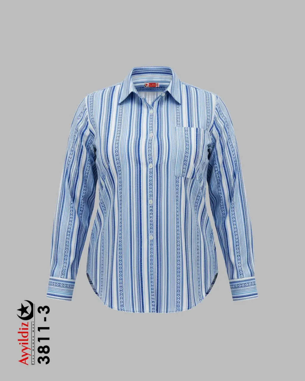 شومیز مجلسی سایز بزرگ زنانه کد 3811