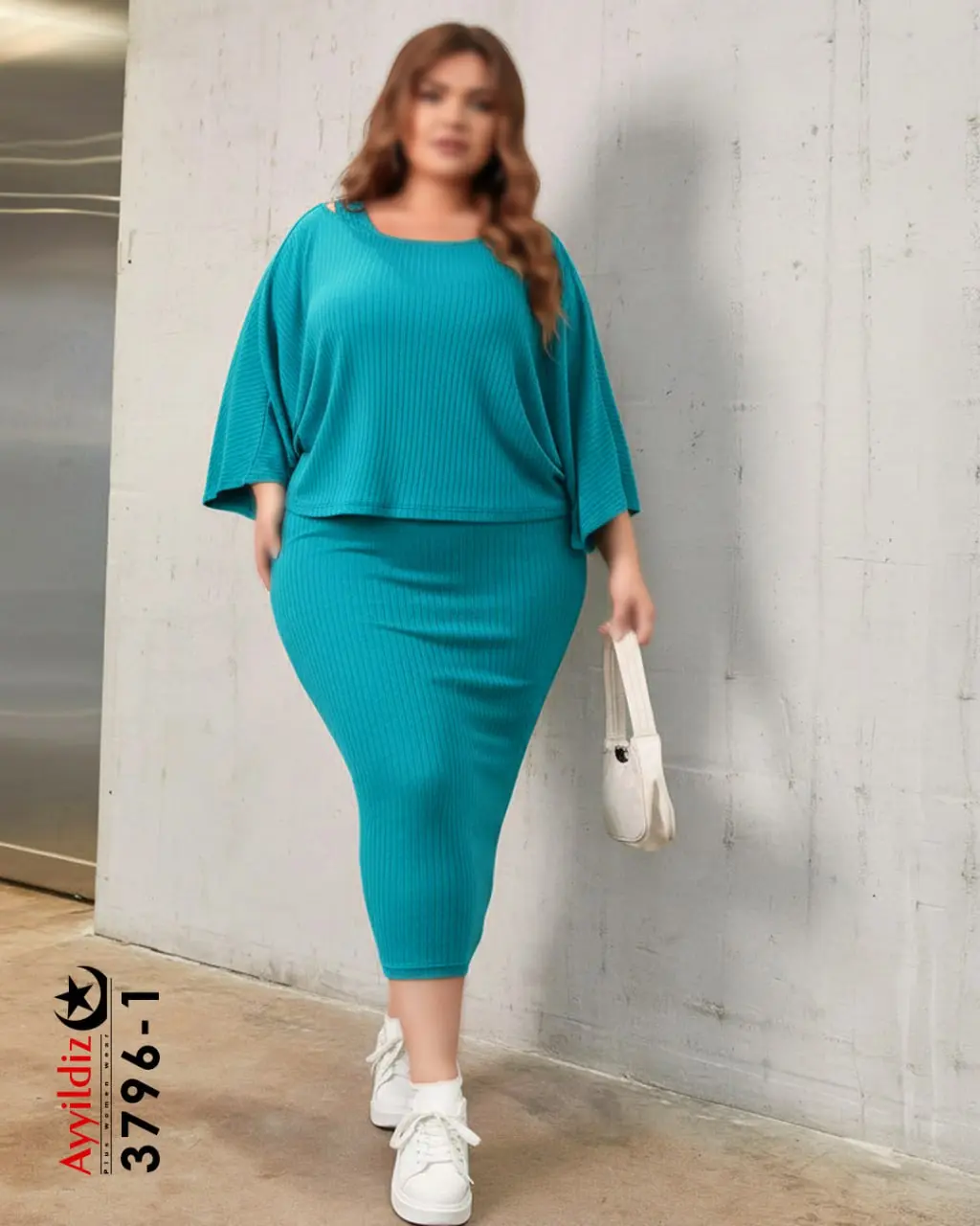 سارافون و رویه راحتی سایز بزرگ زنانه کد 3796