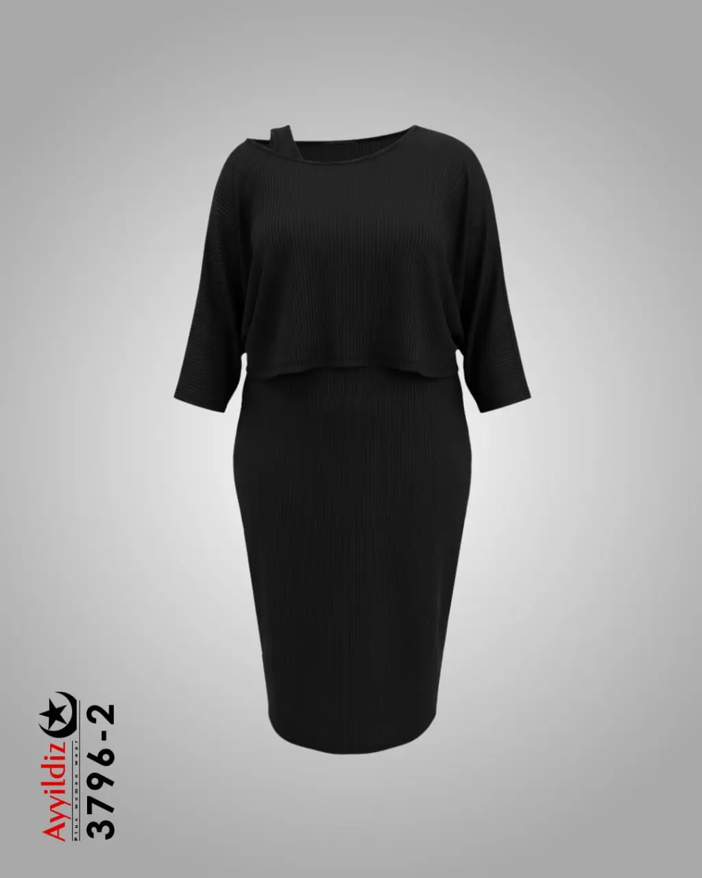 سارافون و رویه راحتی سایز بزرگ زنانه کد 3796