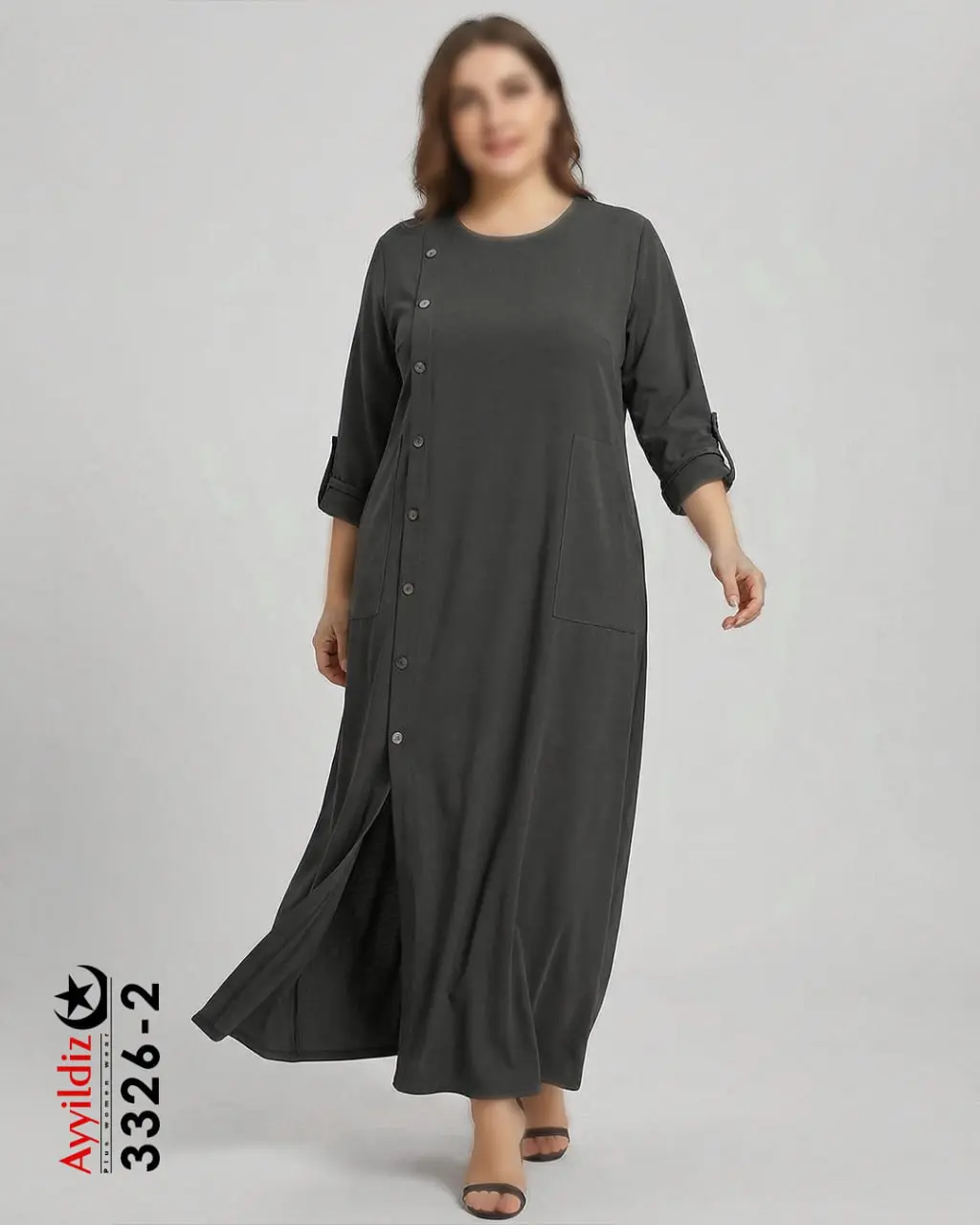 پیراهن / کفتان سایز بزرگ زنانه کد 3326