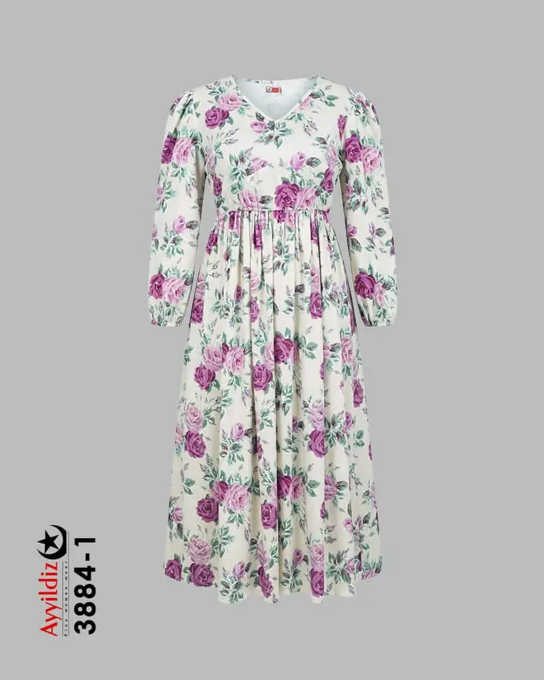 پیراهن بلند مجلسی سایز بزرگ زنانه کد 3884