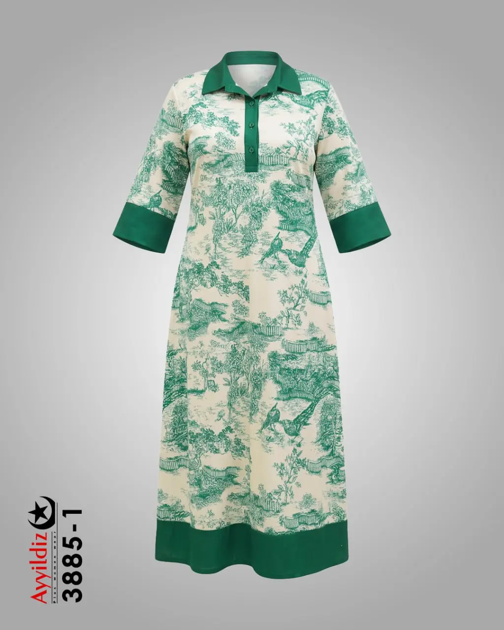 پیراهن بلند مجلسی سایز بزرگ زنانه کد 3885