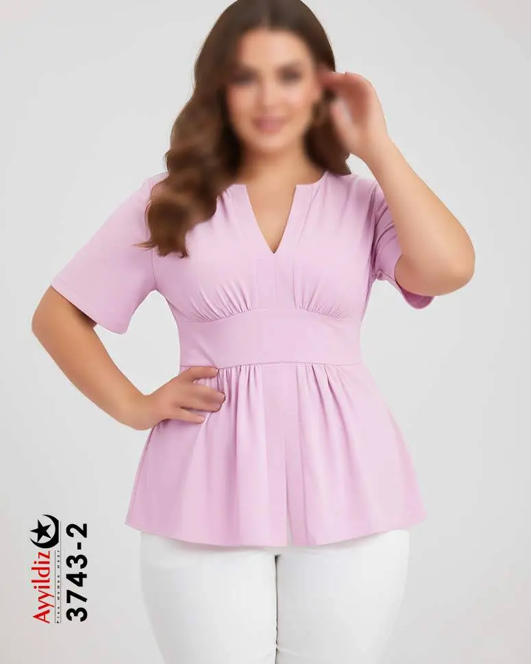 شومیز مجلسی سایز بزرگ زنانه کد 3743