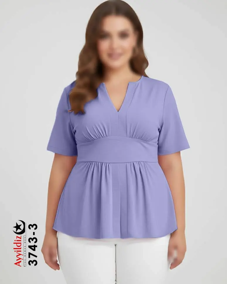 شومیز مجلسی سایز بزرگ زنانه کد 3743
