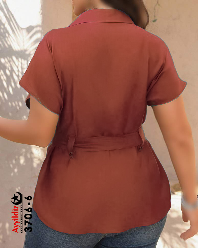 شومیز مجلسی خاص سایز بزرگ زنانه کد 3706