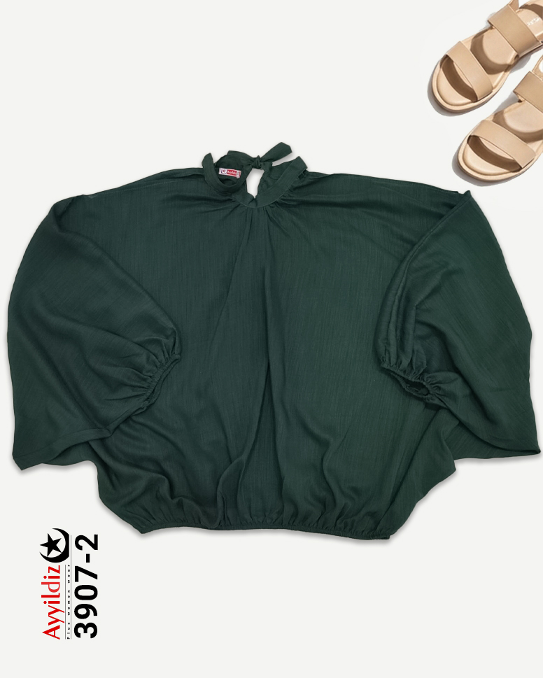 شومیز شیشه ای سایز بزرگ زنانه کد 3907