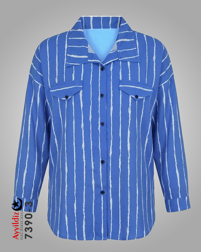 شومیز سایز بزرگ زنانه کد 7390
