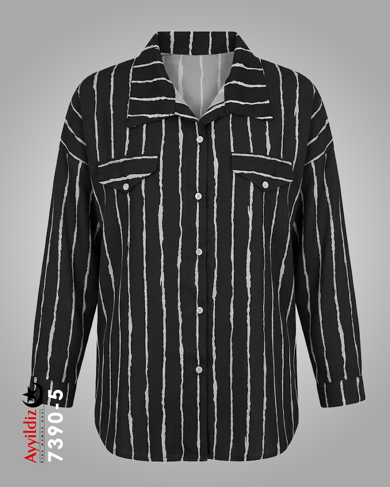 شومیز سایز بزرگ زنانه کد 7390