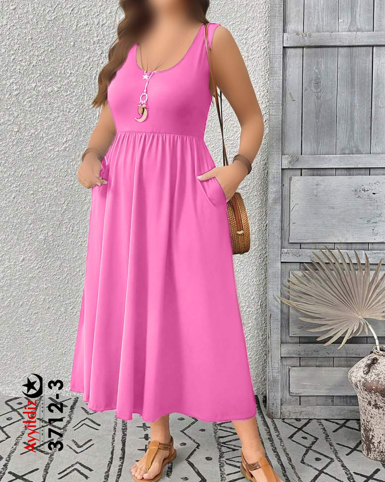 پیراهن زیر سارافون راحتی سایز بزرگ زنانه کد 3712