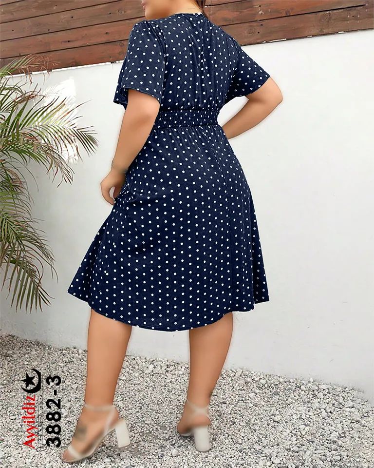 پیراهن مجلسی سایز بزرگ زنانه کد 3882