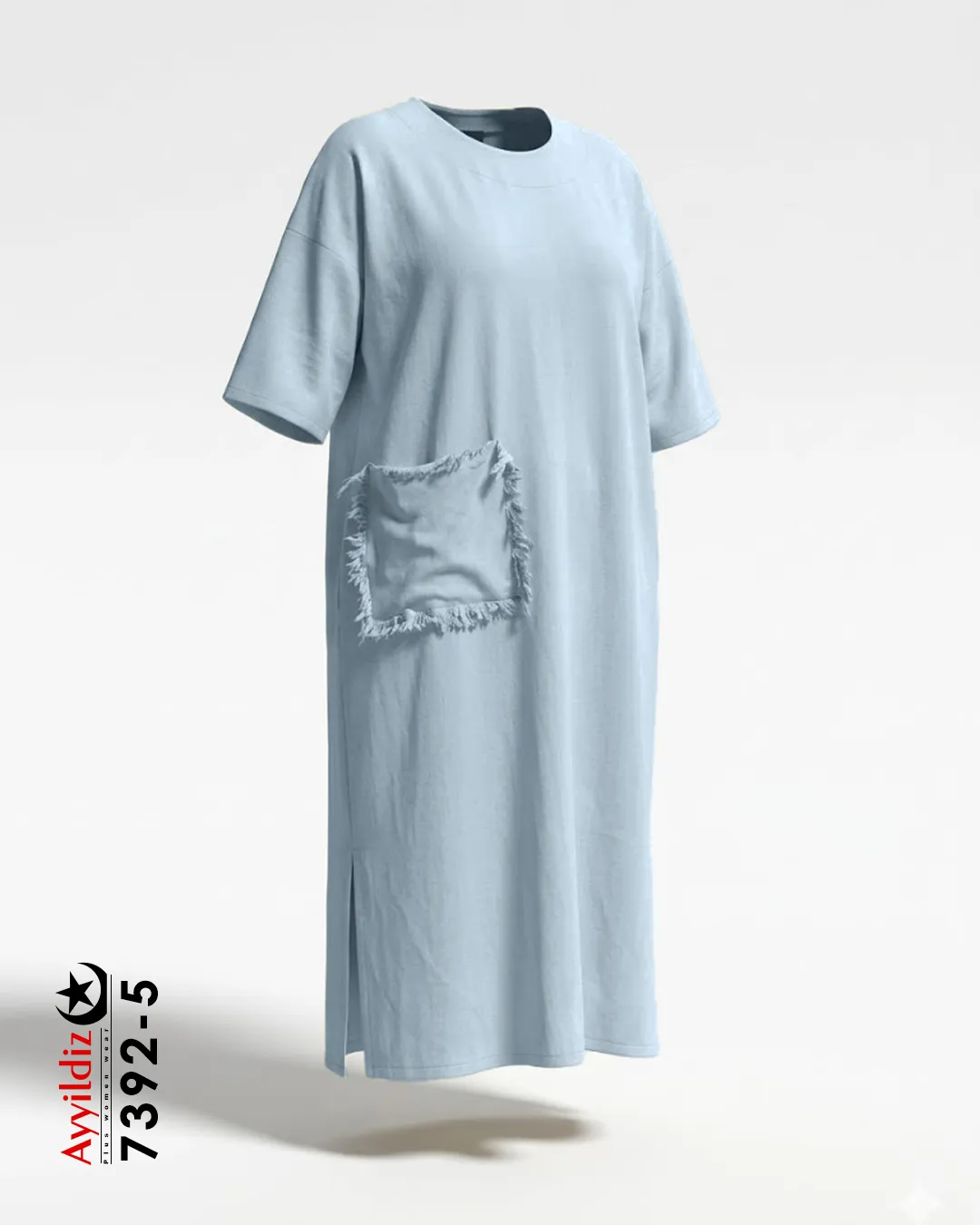 کفتان الیاف سایز بزرگ زنانه کد 7392