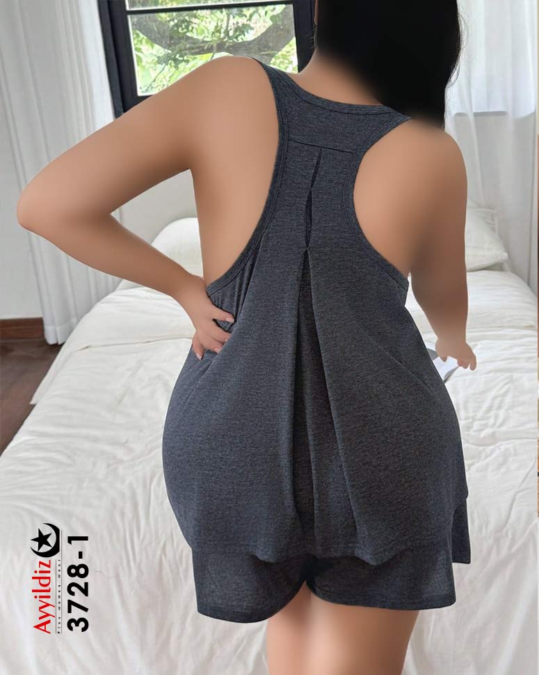 تاپ شورت راحتی سایز بزرگ زنانه کد 3728