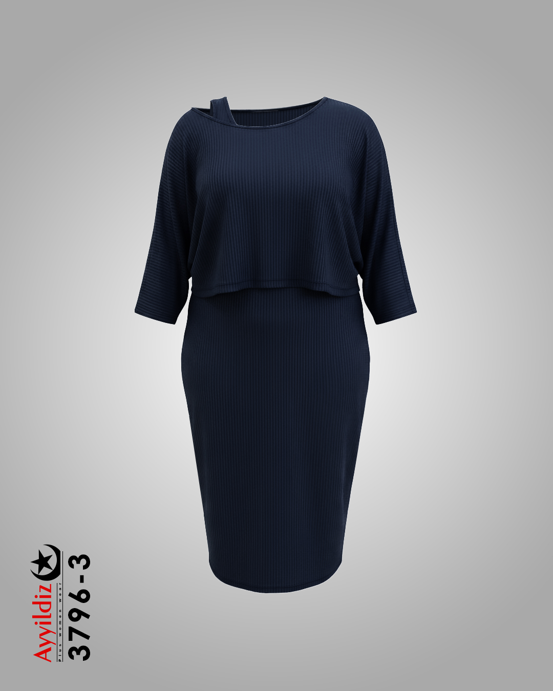 سارافون و رویه راحتی سایز بزرگ زنانه کد 3796