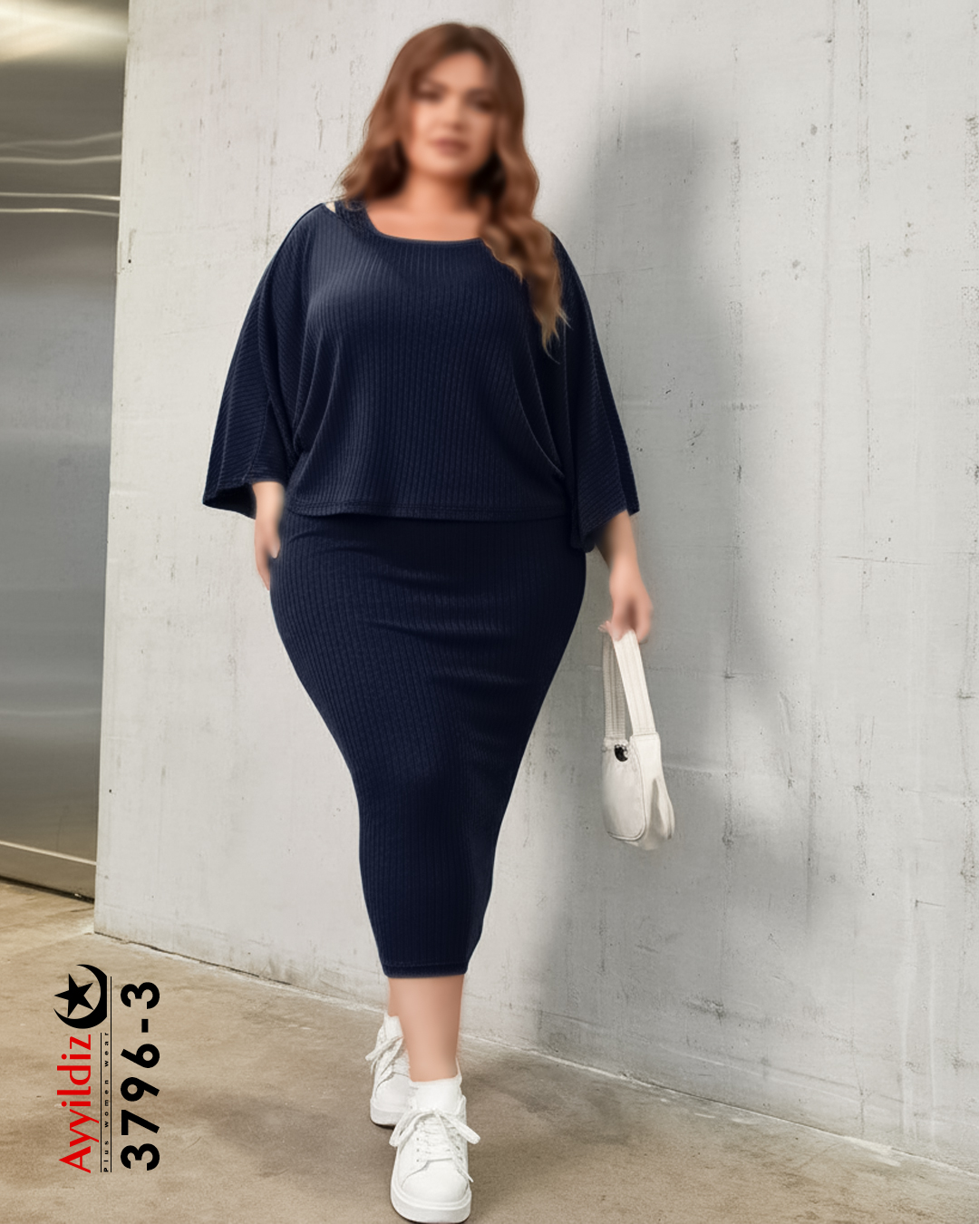سارافون و رویه راحتی سایز بزرگ زنانه کد 3796