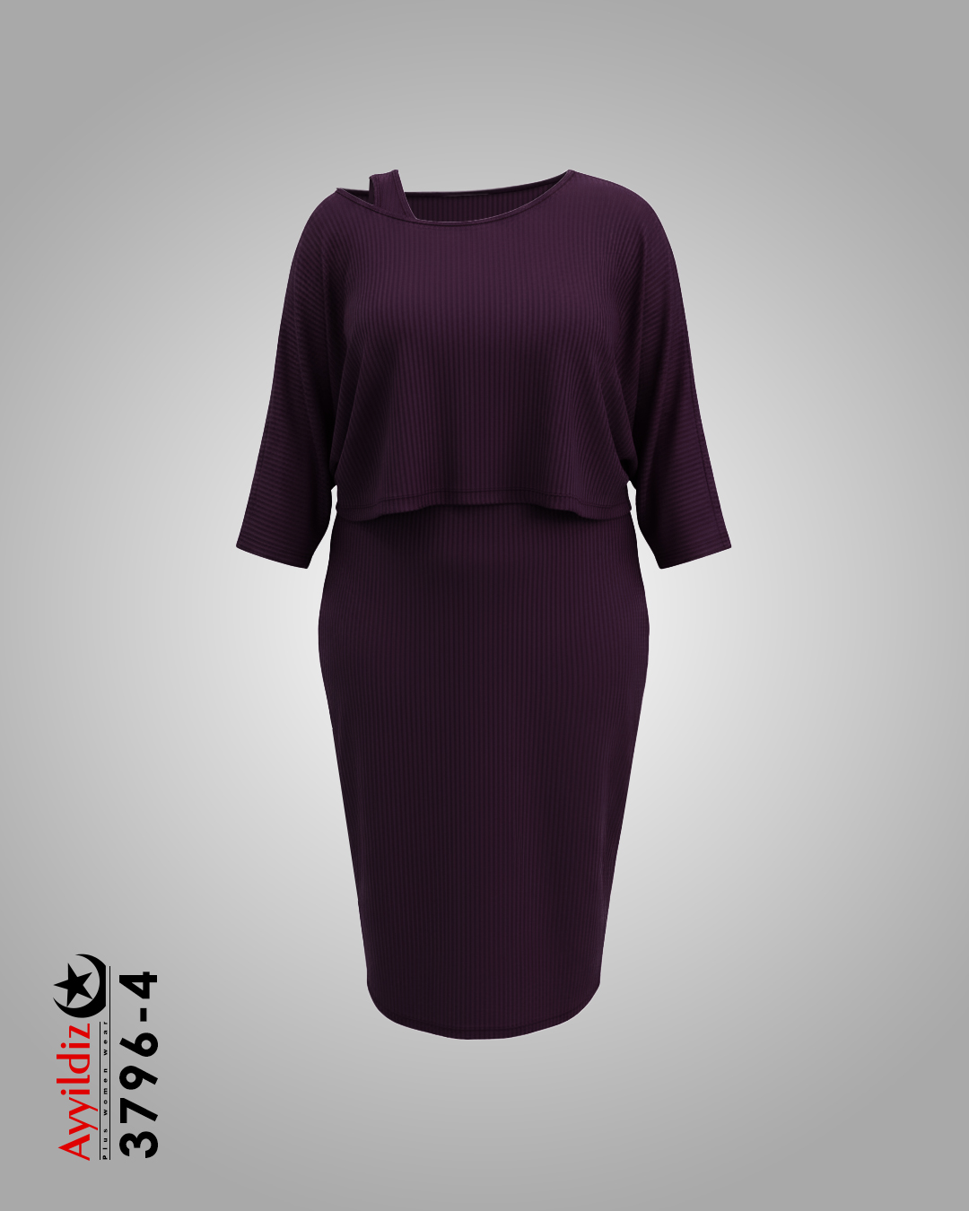 سارافون و رویه راحتی سایز بزرگ زنانه کد 3796