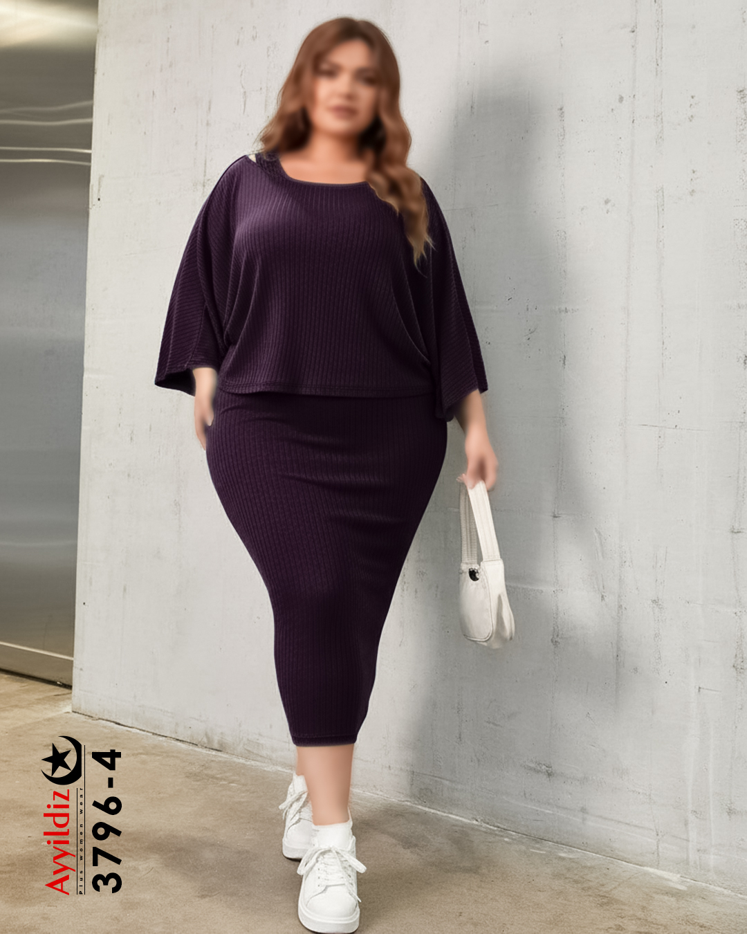 سارافون و رویه راحتی سایز بزرگ زنانه کد 3796