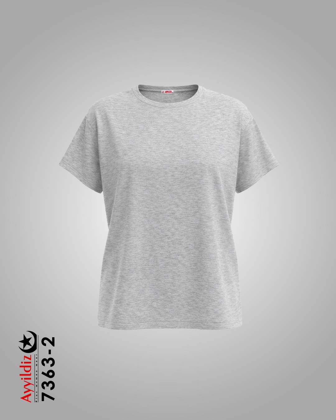 تیشرت بیسیک سایز بزرگ زنانه کد 7363