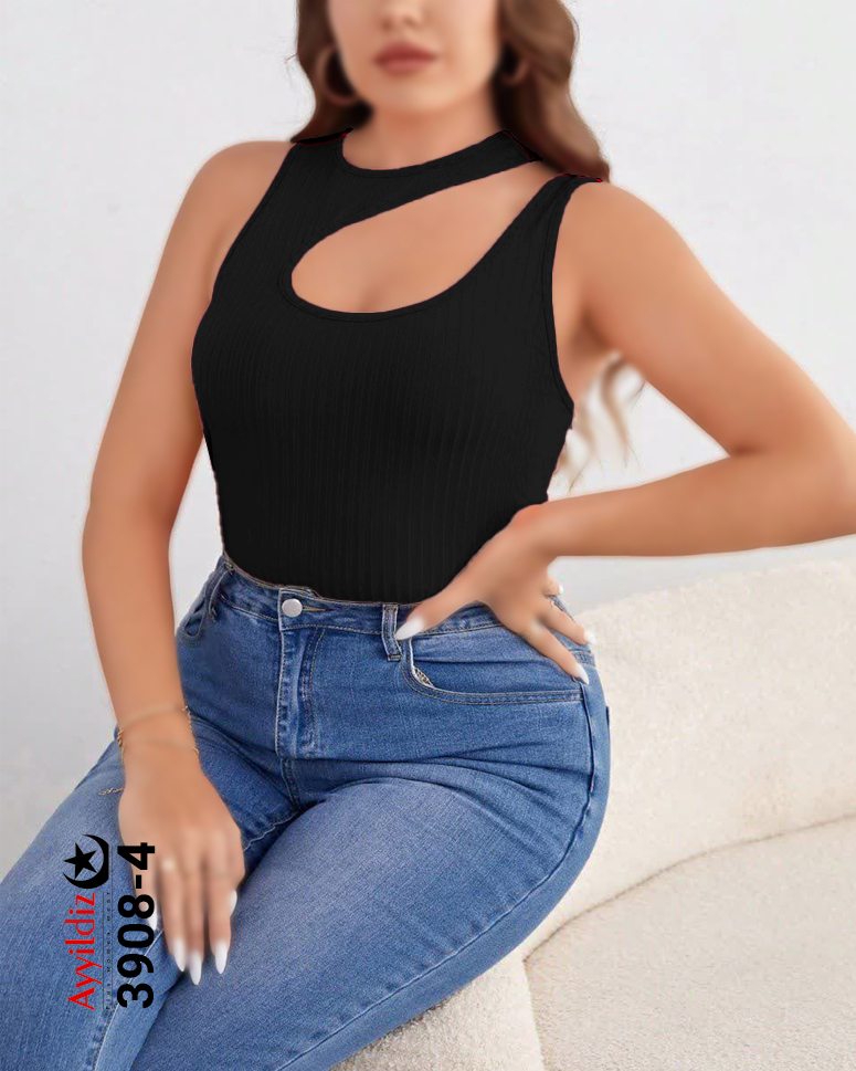 تاپ اسپورت سایز بزرگ زنانه کد 3908
