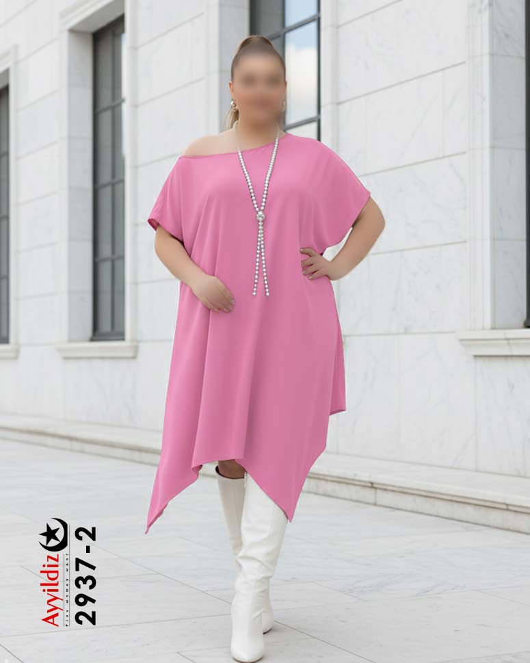 تونیک راحتی سایز بزرگ زنانه کد 2937