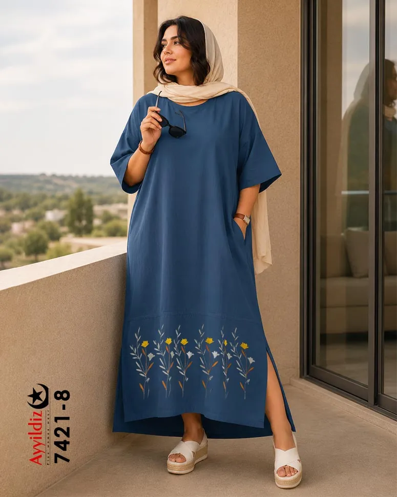 کفتان و مانتو سایز بزرگ زنانه کد 7421