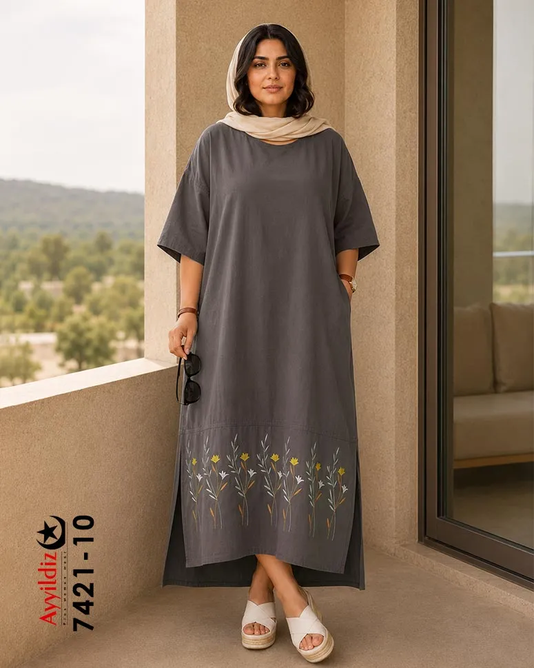 کفتان و مانتو سایز بزرگ زنانه کد 7421