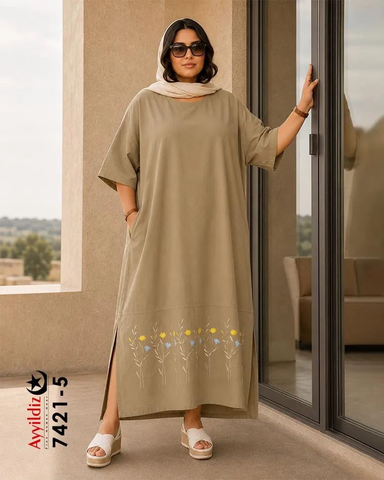 کفتان و مانتو سایز بزرگ زنانه کد 7421